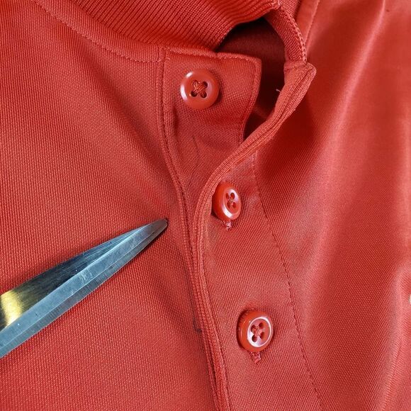 Under Armour Shirt Mens Large Red Toyota Loose Fit Heat Gear Employee Knit  Polo - Picture 9 of 12